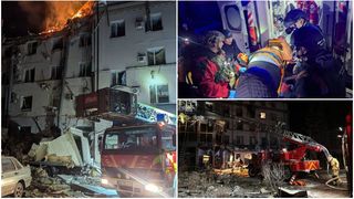 VIDEO Civili uciși după ce Rusia a bombardat orașul natal al lui Volodimir Zelenski. Hotel cu 5 etaje, distrus