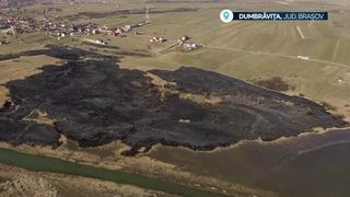 VIDEO „Ardea foarte tare vegetația”. Delta din Carpați, pârjolită de flăcări