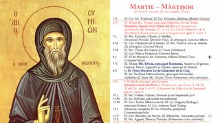 Ce sărbătoare este în Calendarul ortodox pe 12 martie 2025?