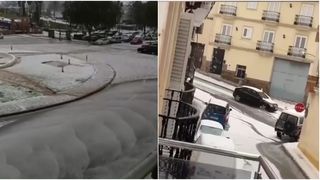VIDEO Orașe acoperite de grindină. Val de furtuni în Spania