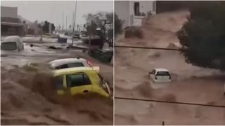 VIDEO Inundații devastatoare în Grecia. Codul roșu de furtuni a făcut prăpăd în Mykonos și Paros