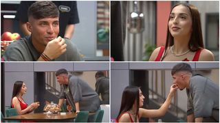 VIDEO „Fain decolteu! Îmi place!” Dorobanțu, vrăjit de formele Laurei! Gesturi romantice și replici jucăușe între cei doi concurenți