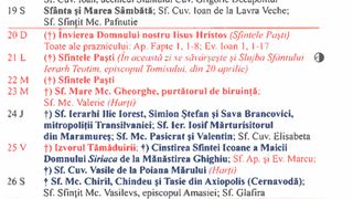 Calendar ortodox aprilie 2025
