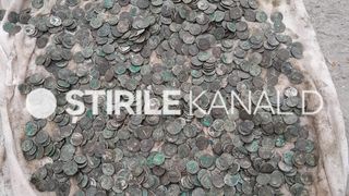 Comoară  romană descoperită Giurgiu Noaptea de Înviere tezaur monede