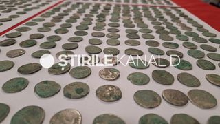 Comoară  romană descoperită Giurgiu Noaptea de Înviere tezaur monede