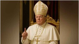 Trump a publicat un portret al său îmbrăcat ca Papa - FOTO