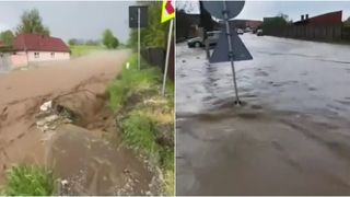 VIDEO „Așa ceva n-am văzut”. Străzi inundate după ploile torențiale