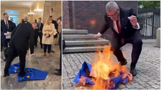 Candidatul de extremă dreapta la alegerile prezidențiale din Polonia a rupt steagul UE, l-a călcat în picioare și i-a dat foc: "Oameni, temeți-vă"