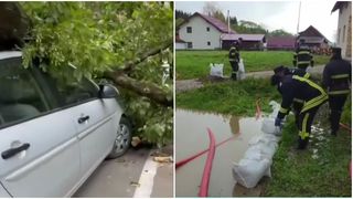 VIDEO Inundații, vijelii și ninsori la mijlocul lunii mai