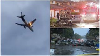 Avion prăbușit peste mai multe case. 