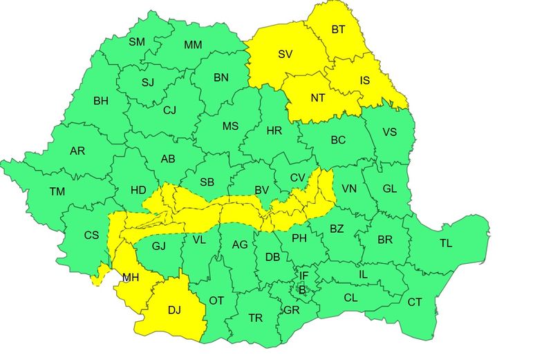 cod galben ploi, cod portocaliu ploi, furtuna 