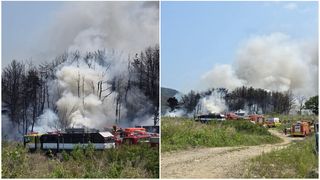 VIDEO Un avion de patrulare s-a prăbușit și a explodat. Niciun membru al echipajului nu a scăpat