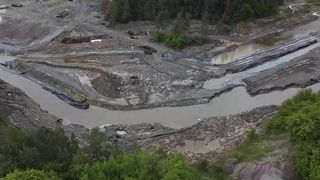 VIDEO Inundarea Salinei Praid. Salinitatea a crescut pe Târnava Mică