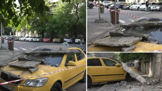 Un balcon a căzut peste o mașină în Sectorul 1 al Capitalei: „Ne temem zilnic”