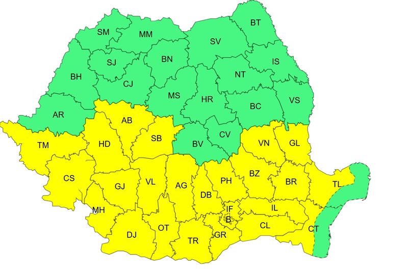 cod galben canicula, ANM