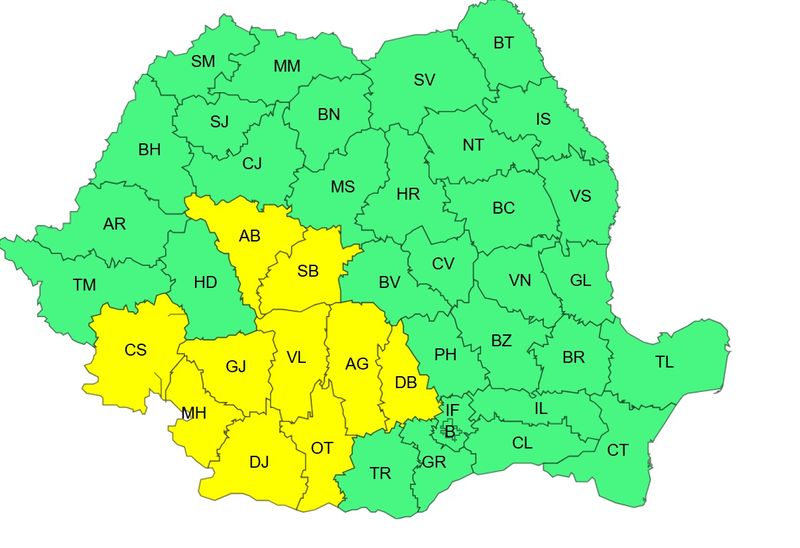 cod galben canicula, ANM