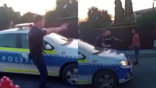 VIDEO &Icirc;ncătușat după ce și-a amenințat mama cu toporul