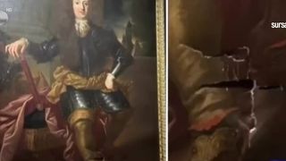 VIDEO Tablou valoros, distrus pentru o poză