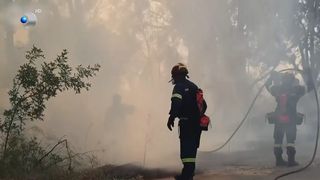 VIDEO „Dacă nu eram aici, casa mea ar fi luat foc în întregime”. Stare de urgență pe insula Chios