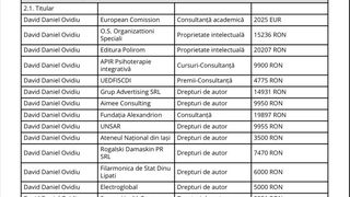 Declarație de avere a lui Daniel David