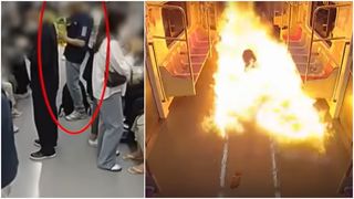 VIDEO Panică la metroul din Seul! Momentul în care un bărbat toarnă benzină și dă foc unui vagon. 20 de persoane au ajuns la spital