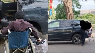 VIDEO Cerșetor cu mașină de lux, descoperit de polițiști