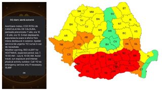 cod rosu canicula, anm, temperaturi ridicate , ro-alert 