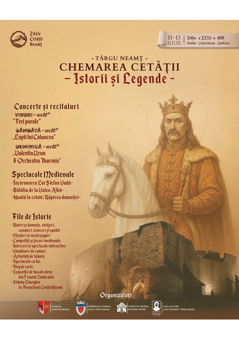 Program Zilele Cetății Neamț 2025