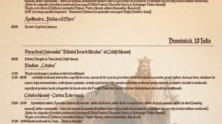 Program Zilele Cetății Neamț 2025