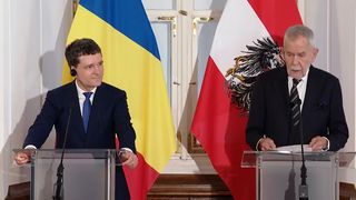 Președintele Nicușor Dan și omologul său, președintele federal Alexander Van der Bellen. 