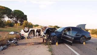 O familie de rom&acirc;ni implicată &icirc;ntr-un grav accident &icirc;n Spania