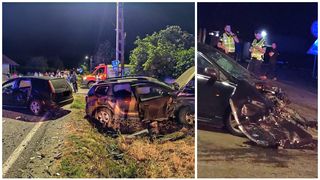 Accident cu multiple victime, printre care și doi copii, &icirc;n C&acirc;lnic. Două autoturisme s-au izbit