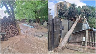 VIDEO „Vai de capul meu cu ce viteză vine! Ferească Dumnezeu!” Sighetu Marmaţiei, devastat de o furtună puternică. Case și străzi au fost inundate, mai mulți copaci au fost culcați la pământ de vântul puternic. Arafat: „Sunt lipsuri”