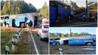 Autocar cu turiști, spulberat de un tren de marfă. Cel puțin 12 victime