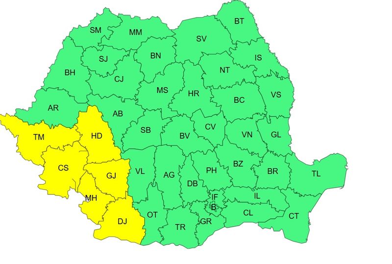 cod galben canicula, cod galben furtuni, ANM 