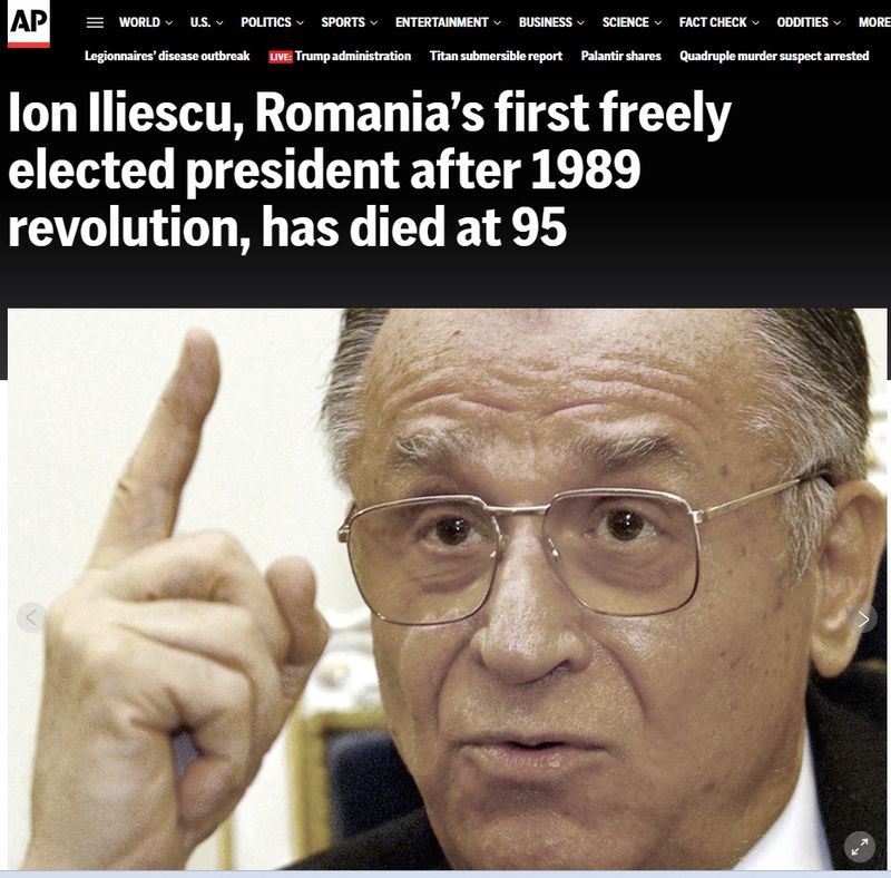 Ce scrie presa internațională la moartea lui Ion Iliescu.
