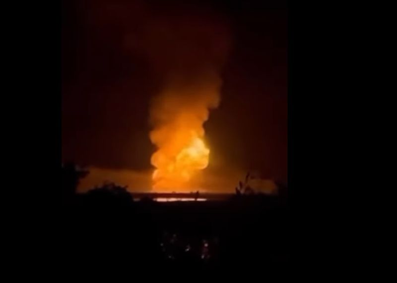 Incendiu puternic dincolo de graniță, la Isaccea