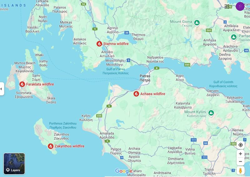 Incendii Grecia, 13 august 2025