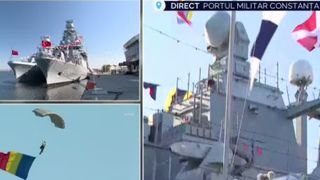 VIDEO Spectacol pe mare și pe uscat de Ziua Marinei. Eveniment naval de excepție la Constanța