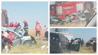 Dezastru pe o șosea din Olt: o femeie de 47 de ani și-a pierdut viața după un accident cu 3 mașini. Un elicopter SMURD a intervenit de urgență