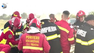 VIDEO Șapte răniți după explozia unui cauciuc pe Autostrada A3