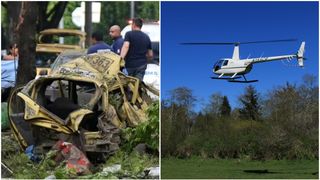 VIDEO Val de atacuri "teroriste": o mașină-capcană a explodat pe o stradă aglomerată, iar un elicopter al poliției, aflat în misiune, a fost doborât cu drone