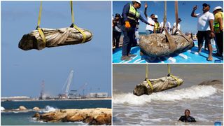 Statui vechi de 2.000 de ani, recuperate dintr-un oraș scufundat din Egipt