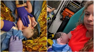 S-a grăbit să vină pe lume. „Primele sale plânsete au umplut autospeciala de bucurie și emoție”