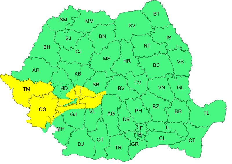 furtuna, ploi torentiale, avertizare ANM 