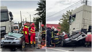 Accident cu trei victime la Bascov, pe DN7. Două femei și un bărbat au murit. Traficul blocat în urma impactului devastator