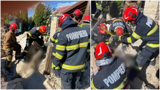 Bărbat ucis după ce peretele unei case s-a prăbușit peste el. Încă o persoană a fost prinsă de dărâmăturile din Câmpina, dar a scăpat cu viață