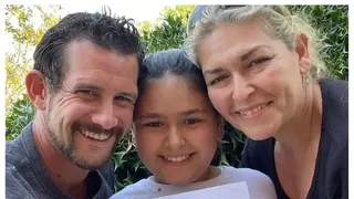 Ryan Easley, alături de fiica și soția sa