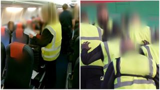 VIDEO Avion cu 47 de infractori rom&acirc;ni, trimis din Marea Britanie &icirc;n Rom&acirc;nia. Deportații au primit un card cu 2.000 de lire sterline