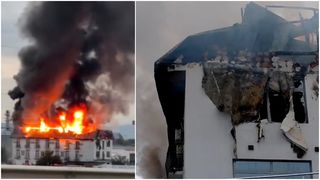 VIDEO Incendiu de proporții la un hotel din Prahova. Pompierii au găsit două victime carbonizate
